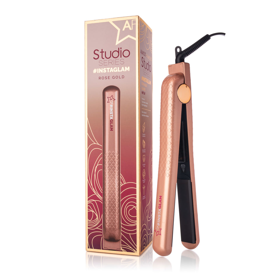 Instaglam 1.25" Flat Iron with Rose Gold Accents-6