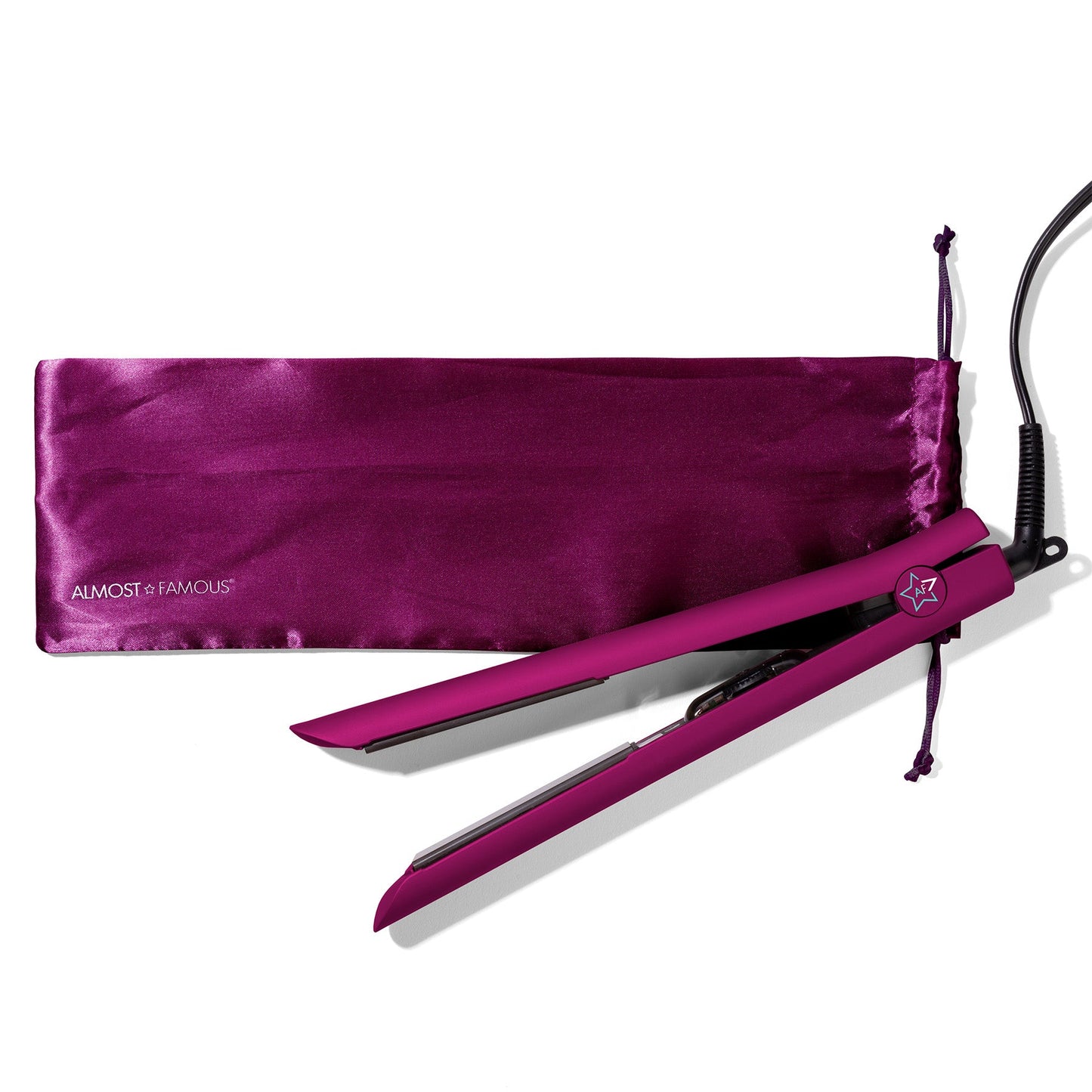 Glam Series 1.25"  Gem Tourmaline Flat Iron with Travel Bag-1