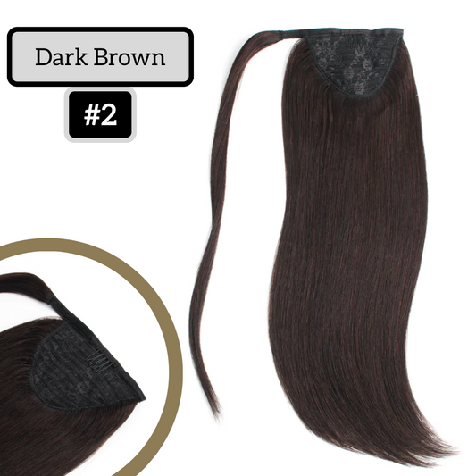 Ponytail Extension 16" Dark Brown #2-0