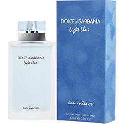 D & G Light Blue Eau Intense By Dolce & Gabbana Eau De Parfum Spray 3.3 Oz