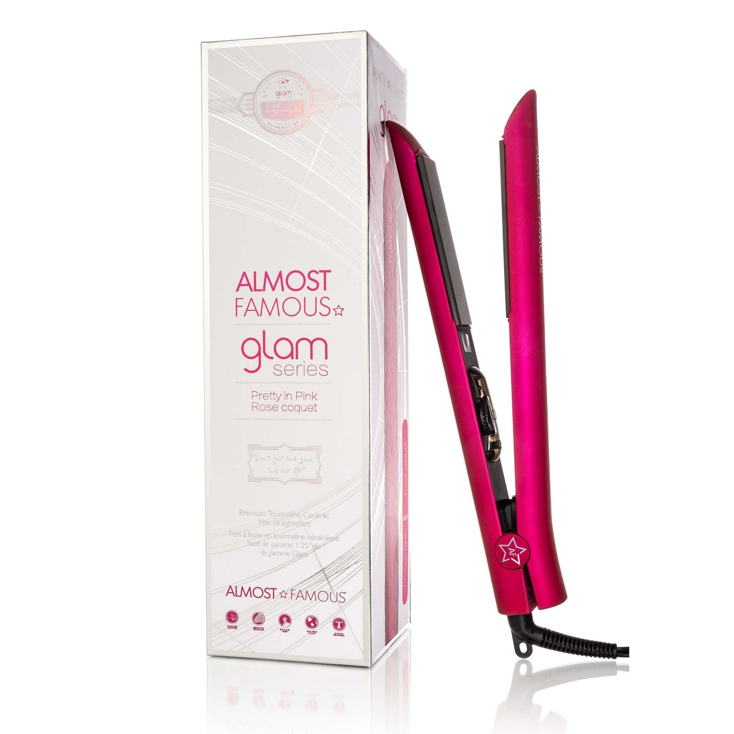 Glam Series 1.25" Flat Iron with Luxe Gem Infused Plates-4