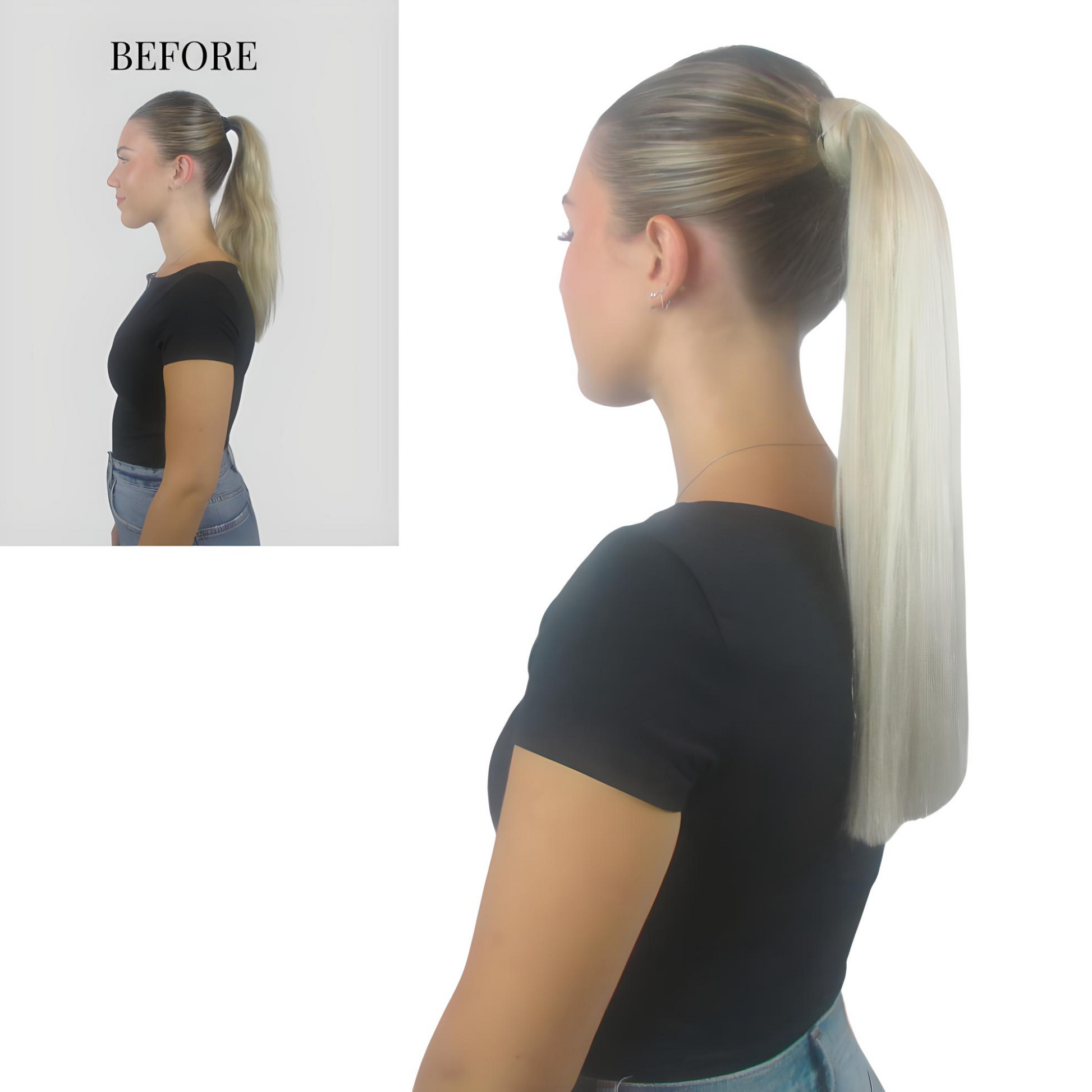 Ponytail Extension 16" Off Black #1b-2