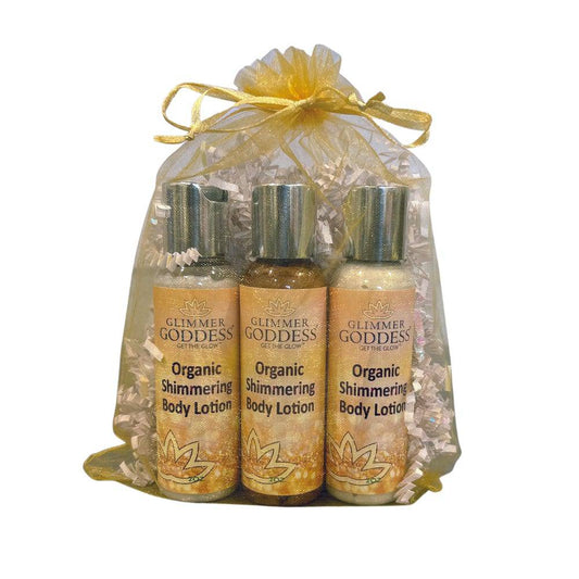 Organic Shimmer Body Lotion Travel Size Gift Set-0