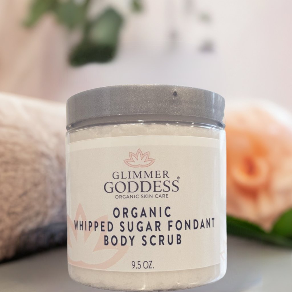 Organic Whipped Sugar Fondant Exfoliating Body Scrub - Crepey Skin Treatment-1