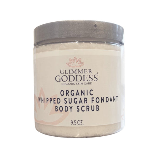 Organic Whipped Sugar Fondant Exfoliating Body Scrub - Crepey Skin Treatment-0