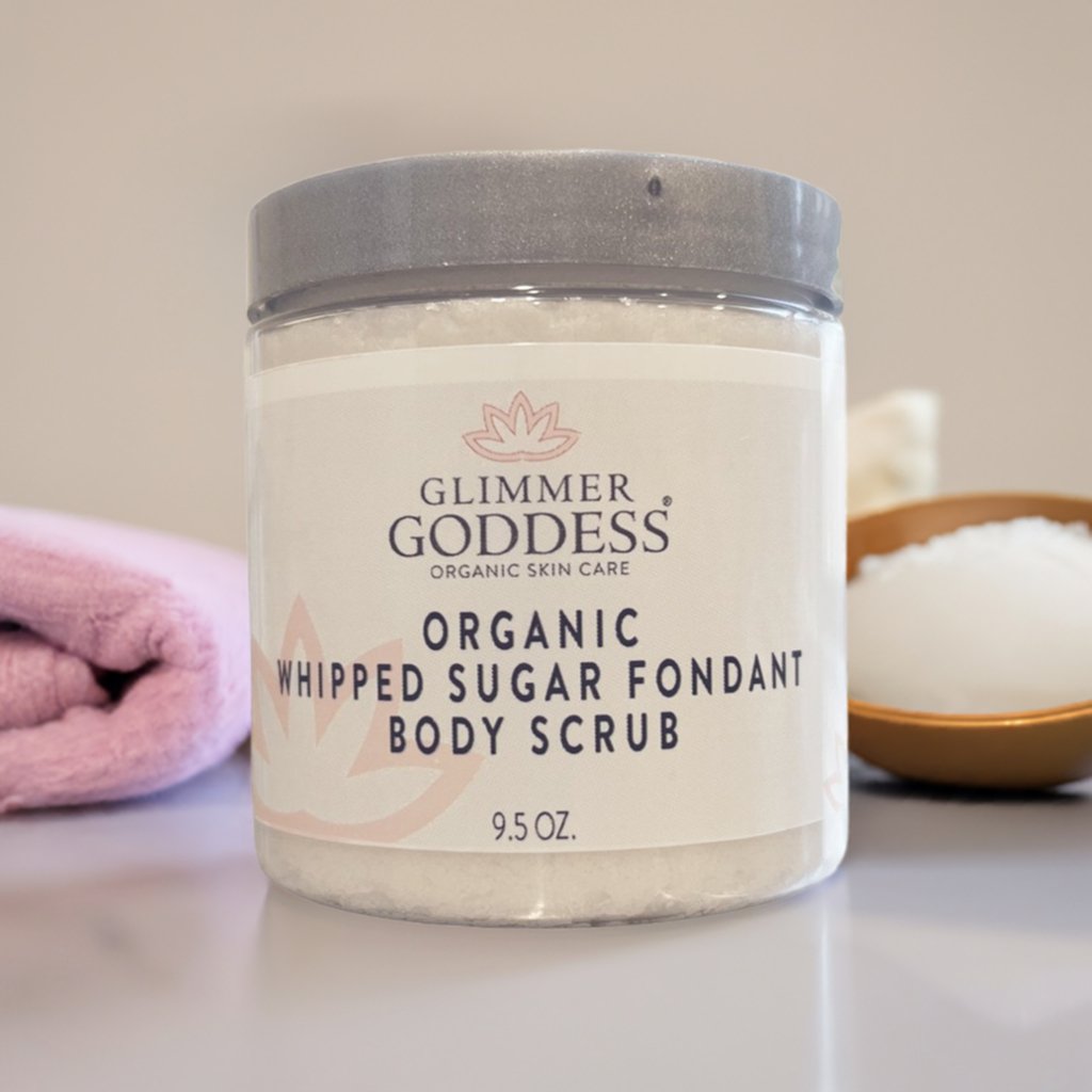 Organic Whipped Sugar Fondant Exfoliating Body Scrub - Crepey Skin Treatment-3