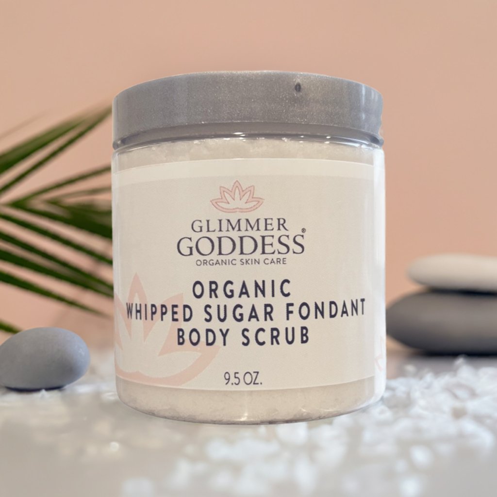 Organic Whipped Sugar Fondant Exfoliating Body Scrub - Crepey Skin Treatment-2