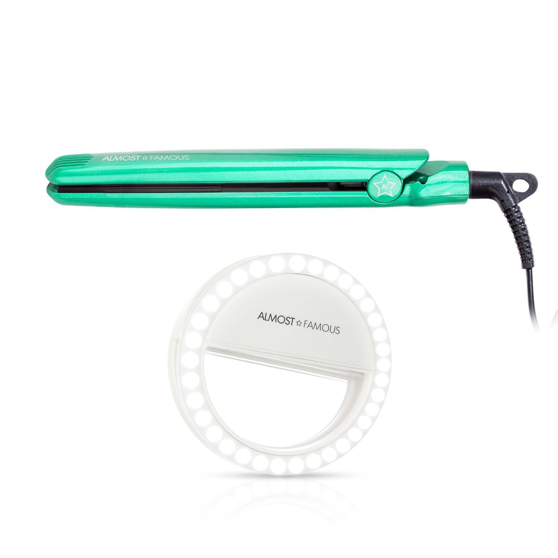 Tropico Getaway 0.5" Flat Iron with Travel Bag + "Spotlight" LED Selfie Light-1